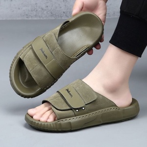 Sandales pour hommes en faux daim, respirantes, légères, avec semelle extérieure en EVA antidérapante et anti-odeur, à bout ouvert, pour l'été et l'extérieur - Product Image 4