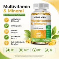Complément Alimentaire à Marque Blanche : Vitamines A, B3, B5, B6, B12, Calcium, Fer, Zinc – Capsules Végétaliennes Multivitaminées Minérales en Gélules Molles