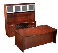 Mobilier de bureau de luxe en bois Boss Desk Executive Desk et ensemble de chaises avec classeur
