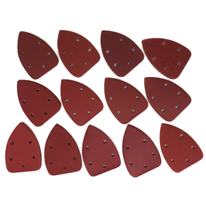 Disco de <span class=keywords><strong>Lija</strong></span> Triangular de 140*90mm con 5 Orificios, Papel de <span class=keywords><strong>Lija</strong></span> Rojo Abrasivo para Pulir <span class=keywords><strong>Metal</strong></span> y Madera con Almohadilla Autoadhesiva - Product Image 2