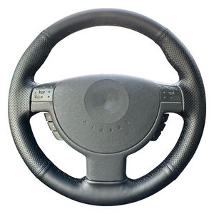 Protector de <span class=keywords><strong>volante</strong></span> de coche de cuero y gamuza de microfibra para Opel <span class=keywords><strong>Corsa</strong></span> C 2000-2006 Combo C 2001-2011 Vauxhall Holden Barina Tigra - Product Image 2