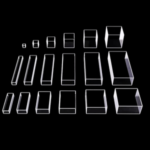 Thạch anh hòm vuông xi lanh nhiệt độ cao ống lò crucible văn hóa món ăn bể thủy tinh container vuông thuyền hộp với bìa - Product Image 1