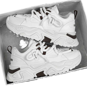 Chaussures décontractées pour hommes Été 2025 Nouvelle tendance polyvalente en maille respirante à lacets rehaussantes style running pour papa - Product Image 1