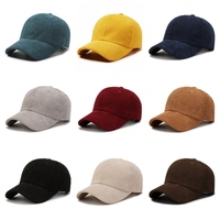 Gorras de Béisbol Unisex de Pana de Alta Calidad, Multicolores, Vintage, con Logotipo Bordado Personalizado, Gorra de Pana Estilo Dad Hat