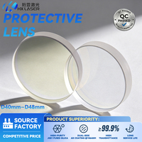 Lentille de protection laser à fibre HXLASER D40 42 43 45 46 48 pour tête de découpe CNC 1064nm, lentille optique en verre de quartz de silice fondue
