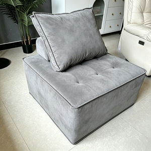 <span class=keywords><strong>Canapé</strong></span> modulaire en velours côtelé moderne avec coussin de dossier amovible et réglable pour salon, chambre, balcon, chaise longue paresseuse - Product Image 5