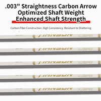 Flèches de tir à l'arc en carbone pur pour cibles, spine 400-800, rectitude de 0,003 po, diamètre intérieur de 6,2 mm, plumes de dinde, pointes en acier au carbone