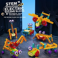 Kit de Construction Mécanique Interactif DIY pour Enfants 100 Pièces – Robot Motorisé à Assembler – Activité STEM d'Ingénierie – Cadeau Loisir