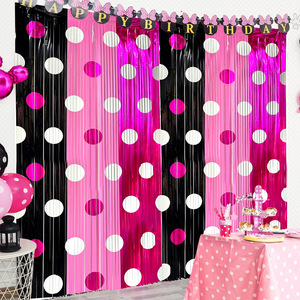 Cortina de Flecos Metálicos con Diseño de Caricaturas y Colores Vibrantes para Decoración de Fondo en Fiestas Infantiles, Cumpleaños y Día del Niño - Product Image 3