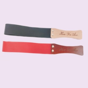 Huayu Ao <b>Leather</b> Paddle Black And Red Wooden Handle Spanking <b>Tool</b> For Adults Unisex Game Accessories - Product Image 1