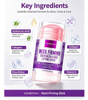 Crème liftante pour le cou et le visage à l'aloe vera, anti-rides, hydratation intense, réduit le double menton et le relâchement cutané, végane, 50 ml, pour tous types de peau