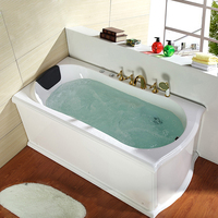 Baignoire à remous japonaise autoportante en acrylique pour adultes, avec jets d'air, massage, 1 personne, fabricant de baignoires chaudes