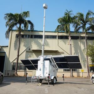 Tour de surveillance mobile avec caméra CCTV, panneau solaire monocristallin, contrôleur MPPT Starlink IA, mât de 7 m, batterie haute capacité - Product Image 2