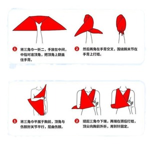 Cotton <b>Triangular</b> <b>Bandage</b> White Non Sterile First Aid Training Gauze Wound Dressing - Product Image 4