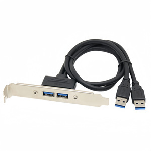 สายต่อขยาย USB 3.0 แบบสองพอร์ต ชาย-หญิง พร้อมขายึดสำหรับแผงด้านหลังเคสคอมพิวเตอร์ - Product Image 3