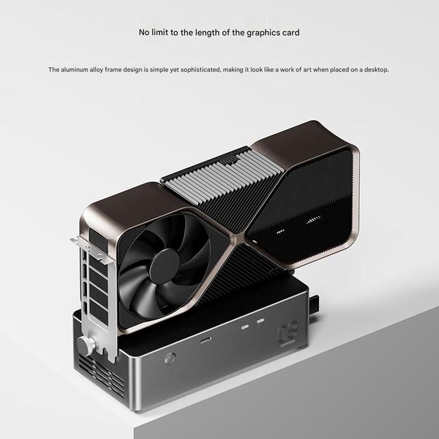 AG03 EGPU Docking Station USB4 / TB5 Compatible Dual 80Gbps Ports Built-in 800W PSU for Gaming & AI GPU Use Supports Most GPUs