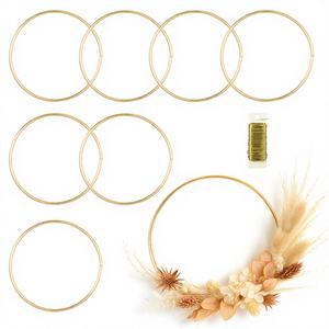 Cercles en fer faits à la main pour artisanat, macramé, attrape-rêves, centres de table floraux, couronnes de mariage DIY, fournitures pour événements et fêtes, Chine - Product Image 1