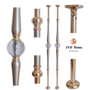 Balustrade d'escalier élégante en alliage d'aluminium et de magnésium avec boule acrylique avec <span class=keywords><strong>fixateur</strong></span> supérieur et pièces d'escalier de repas de chaussure de base en gros - Product Image 5