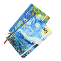 Papeterie rechargeable pour enfants, dessin animé, jordan uni van gogh, sublimation personnalisée, carnet de notes a5, couverture en cuir en vrac