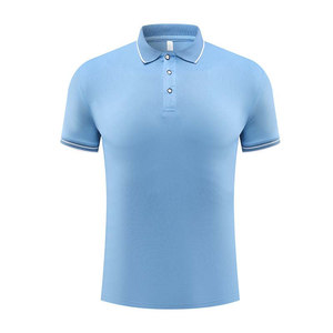 Men's Solid Color Polyester <b>Polo</b> Shirt Short Sleeve Workwear Daily Use GJ44-002 - Product Image 4
