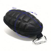 Étui de clé de voiture portable et étanche, anti-rayures, anti-chute, en forme de grenade, sac à fermeture éclair EVA, porte-clés pour hommes et femmes