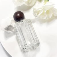 Nouvelle conception de flacon de parfum avec pulvérisateur atomiseur, 90 ml, flacon de parfum transparent plat vide, flacon de parfum de luxe, emballage cosmétique