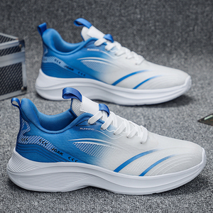 Chaussures de sport décontractées pour hommes, grande taille, respirantes, en maille avec tissage volant et semelle légère antidérapante pour la marche - Product Image 3