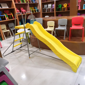 Tobogán para niños, patio de juegos al aire libre, toboganes ondulados grandes para jardín, muebles de plástico para niños al aire libre de lujo con plataforma, escalera de metal - Product Image 2