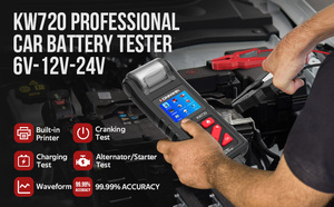 Werks-OEM ODM KONNWEI KW720 6V 12V 24V Digitaler Autobatterie <span class=keywords><strong>tester</strong></span> mit Drucker mit Farbbild schirm - Product Image 3