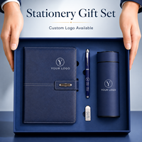 Promo Ensemble Cadeau Luxe A5 pour Entreprises : Carnet en Cuir PU, Stylo, Mug Isotherme, Clé USB et Articles de Papeterie