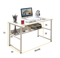 Bureau d'ordinateur blanc, vente en gros, pas cher, avec étagère