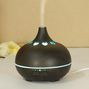 Humidificador de aire ajustable con ajuste de tiempo y cambio de luz de Color, difusor de aceite esencial de aromaterapia de grano de madera, 150ml - Product Image 3