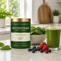 Mélange de superaliments verts multivitaminés en vrac sous marque privée – Vitamines, minéraux, antioxydants, anti-stress, beauté, super-complément