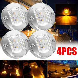 4x Lampes de courtoisie LED pour bateau marin, éclairage de cabine, passerelle, escalier, blanc, 12V, lampe arrière LED, accessoires de yacht, étanches - Product Image 1