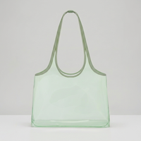 Sac de plage souple et pliable en PVC, personnalisable en usine (certifié BSCI & ISO9001), grand sac fourre-tout décontracté transparent en TPU pour femme