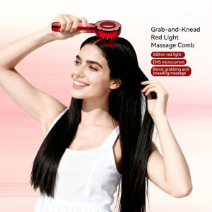 Massaggiatore per la <span class=keywords><strong>Testa</strong></span> Multifunzionale Portatile per Relax Domestico con Trattamento per Capelli Rossi, Pettine Massaggiante Vibrante Impermeabile, Terapia Liquida - Product Image 5