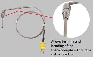 Sensor de temperatura de escape (EGT) tipo K con punta expuesta para motor - Product Image 6
