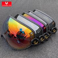 Casque de moto universel bouclier à bulles visière lentille casque de motocross lunettes rétro Moto motard cyclisme lentille pour casque ouvert