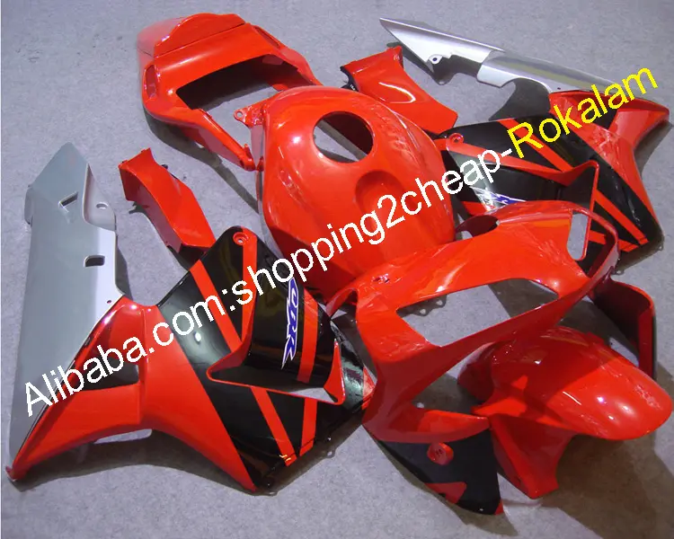 สำหรับ Honda CBR600RR F5 2003 2004 CBR600 RR 03-04 สีแดงสีดำ Silver ABS Body Work ตัวถังรถรถจักรยานยนต์ Fairing ชุด