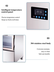 เครื่องทำน้ำแข็งก้อนเชิงพาณิชย์ Shanyou Cube Ice Machine กำลังการผลิตสูง 220v/50hz 720W ผลิตน้ำแข็งได้ 80 กก./วัน ขายส่ง เครื่องทำน้ำแข็งก้อนเชิงพาณิชย์สำหรับบราซิล - Product Image 2