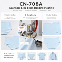 Machine à souder par pression à chaud CN-708A pour sous-vêtements sans couture, avec commande par pédale, pour caleçons homme et femme