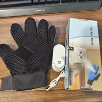Gants de toilettage pour animaux avec lampe intégrée en forme d'animal pour chats et chiens