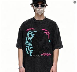 Camiseta Casual de Manga Corta con Cuello Redondo, 100% Algodón, con Estampado 'Studio Passion More Regrets', 300g, Antiarrugas y Transpirable - Product Image 5