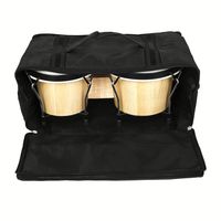 Sac de transport rembourré et imperméable pour bongos, en tissu Oxford robuste avec bandoulière réglable, pour protection et rangement