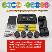 Châssis de voiture robotisée sur chenilles DIY, plateforme de char intelligent, kit éducatif de programmation Arduino, kit de construction électronique avec télécommande PS2