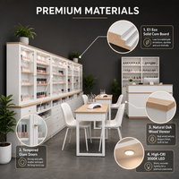 Ensemble de mobilier moderne sur mesure pour salon de manucure, aménagement de spa beauté, vitrine, table de manucure, comptoir de réception, équipements de magasin