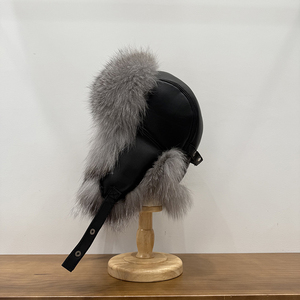<span class=keywords><strong>Sombrero</strong></span> de piel de zorro para hombre y mujer de invierno, <span class=keywords><strong>sombrero</strong></span> de <span class=keywords><strong>paja</strong></span> de cuero, <span class=keywords><strong>sombrero</strong></span> cálido de felpa - Product Image 4