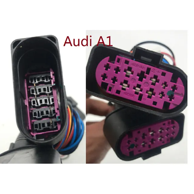 HID Farlar 10 ila 14 Pin Dönüşüm hattı yükseltme halojen farlar xenon led farlar Adaptör kablosu Audi * a1 A3