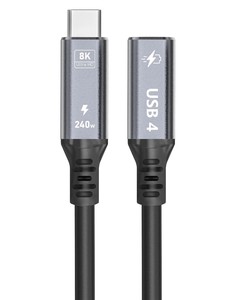 <span class=keywords><strong>สาย</strong></span><span class=keywords><strong>ต่อ</strong></span>ขยาย <span class=keywords><strong>USB</strong></span> 4 ขนาด 240W รองรับ PD 48V/5A ชาร์จเร็ว 40Gbps ถ่ายโอนข้อมูลวิดีโอ <span class=keywords><strong>สาย</strong></span>ถักแบบ <span class=keywords><strong>Type</strong></span>-<span class=keywords><strong>C</strong></span> <span class=keywords><strong>to</strong></span> <span class=keywords><strong>C</strong></span> สำหรับแล็ปท็อป จอแสดงผล และโทรศัพท์ - Product Image 1