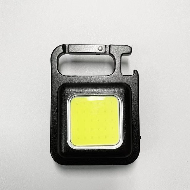 Portable Bottle Opener Work Light Outdoor Camping Lamp USB Rechargeable Mini Keychain COB LED Flashlight
